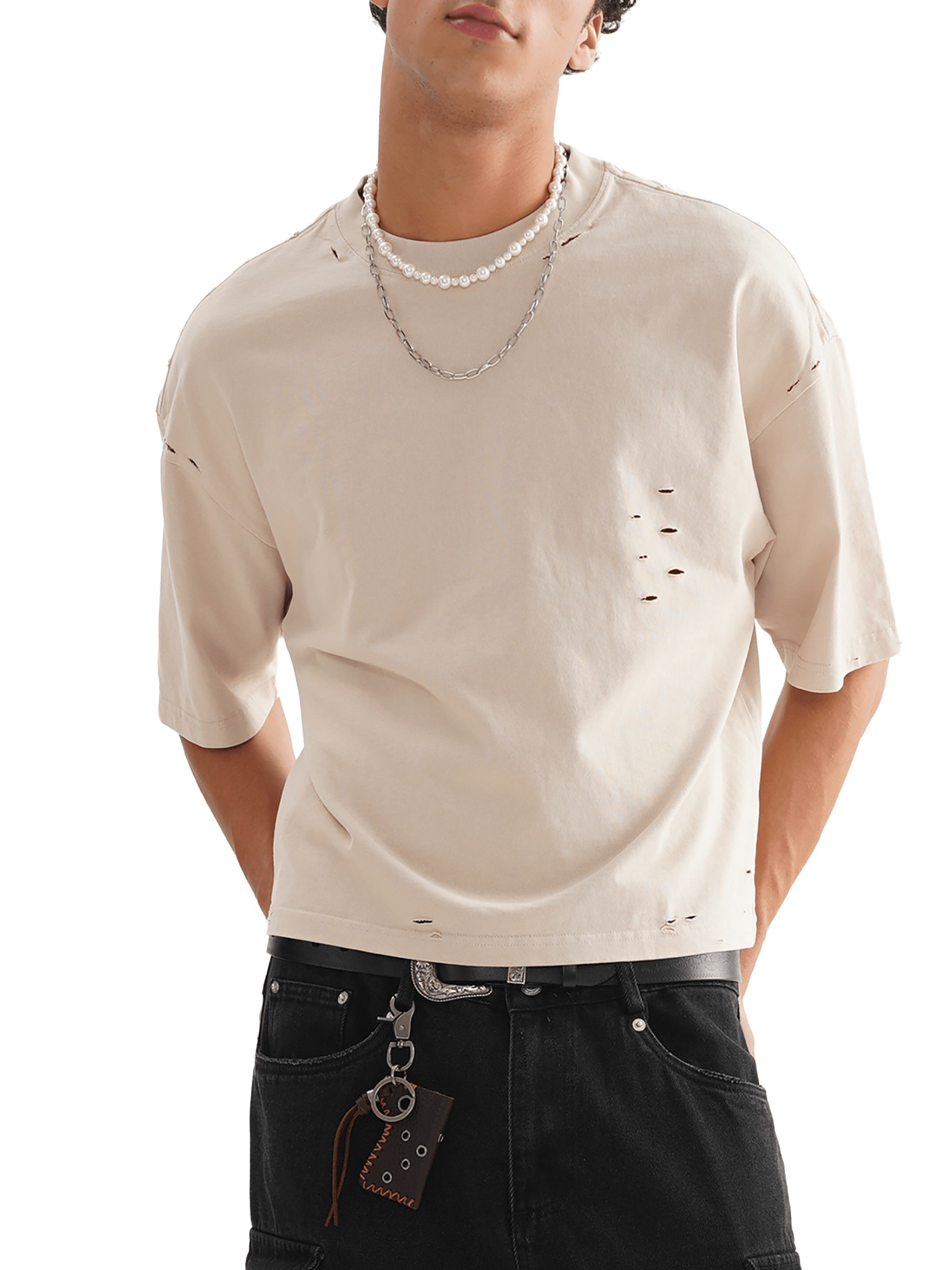 Wolvyn Classic Frayed Boxy Tee - Wolvyn Apparel