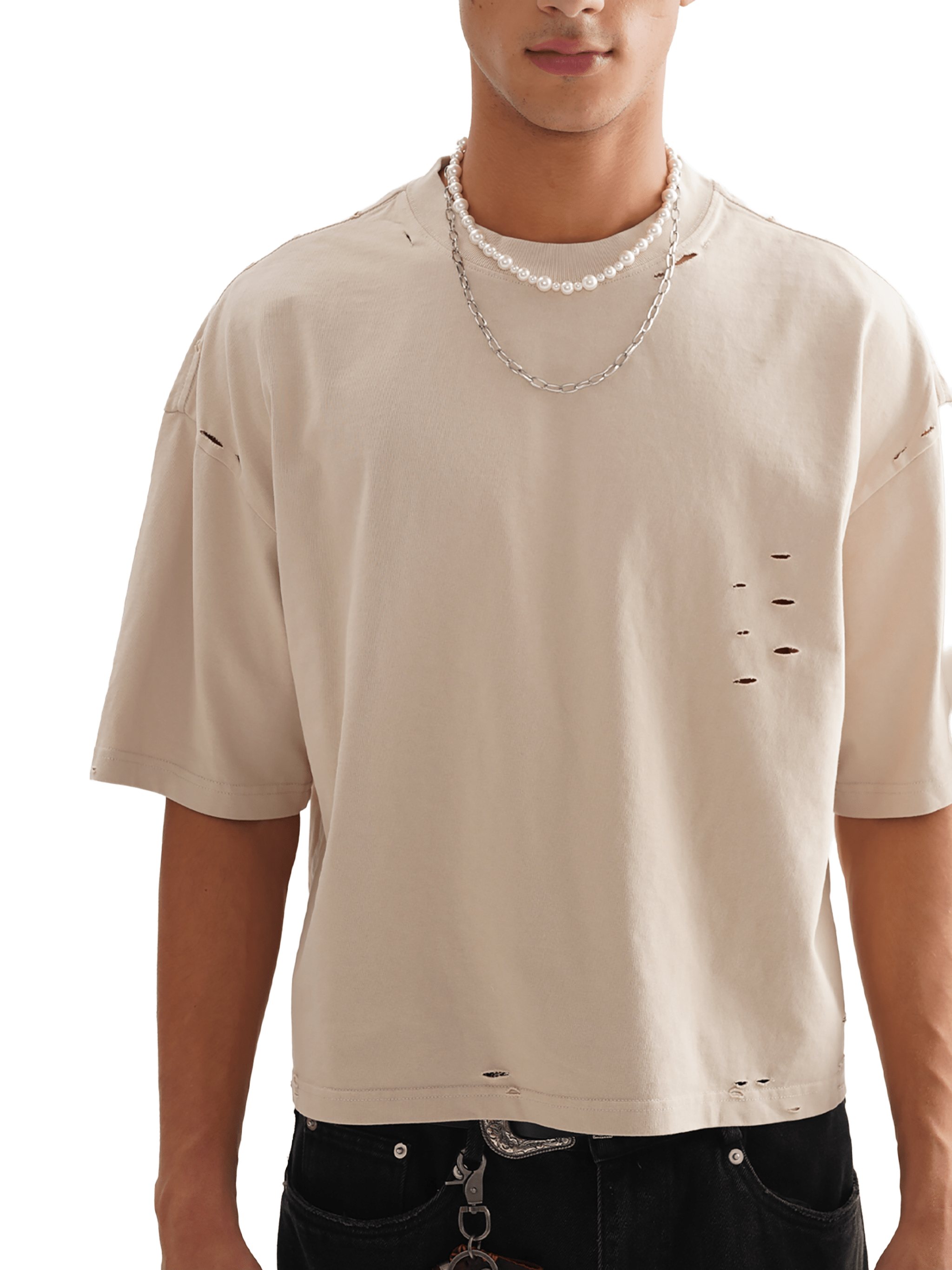 Wolvyn Classic Frayed Boxy Tee - Wolvyn Apparel