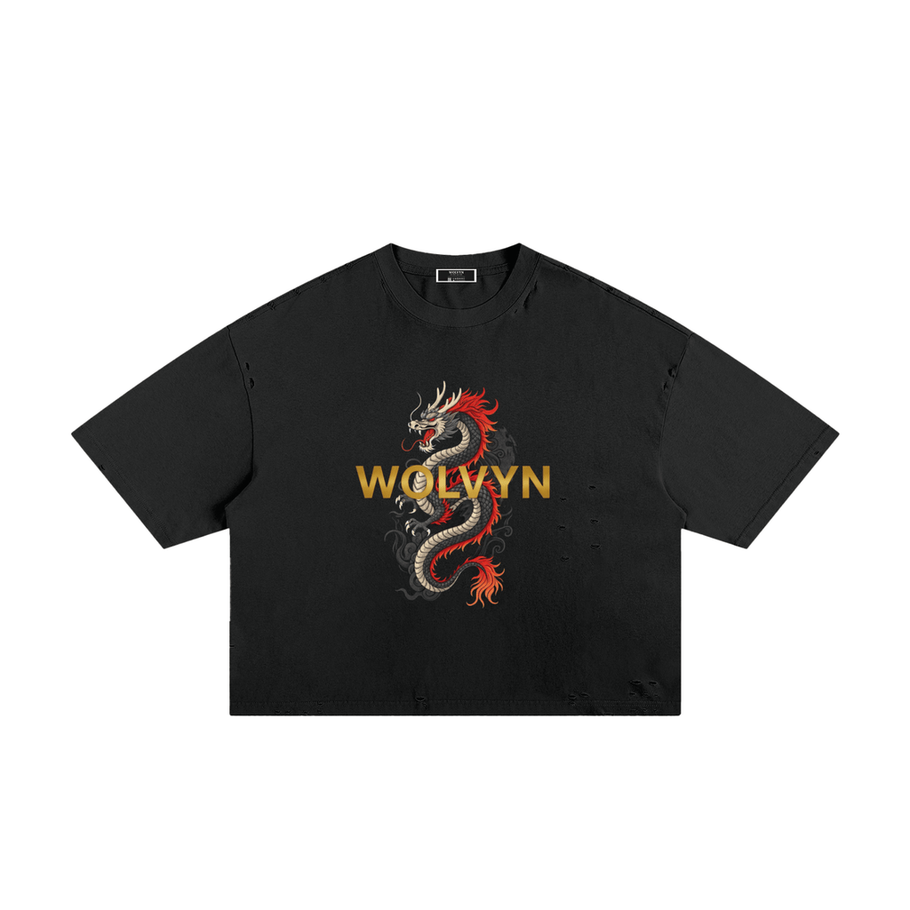 Wolvyn Classic Frayed Boxy Tee - Wolvyn Apparel