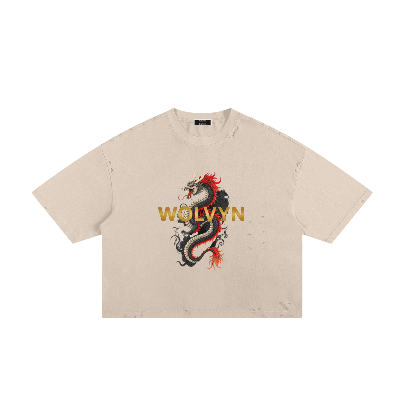 Wolvyn Classic Frayed Boxy Tee - Wolvyn Apparel