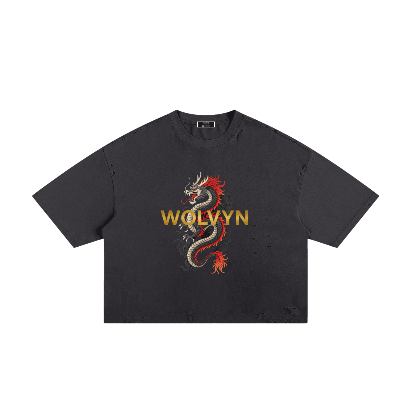 Wolvyn Classic Frayed Boxy Tee - Wolvyn Apparel