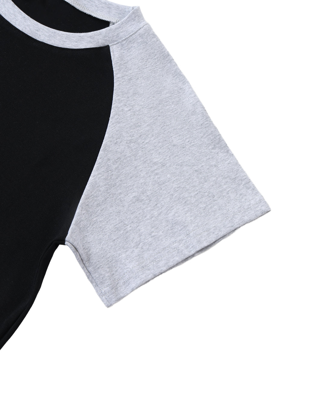 Wolvyn Color - Blocked Raglan Sleeve Crop Top - Wolvyn Apparel