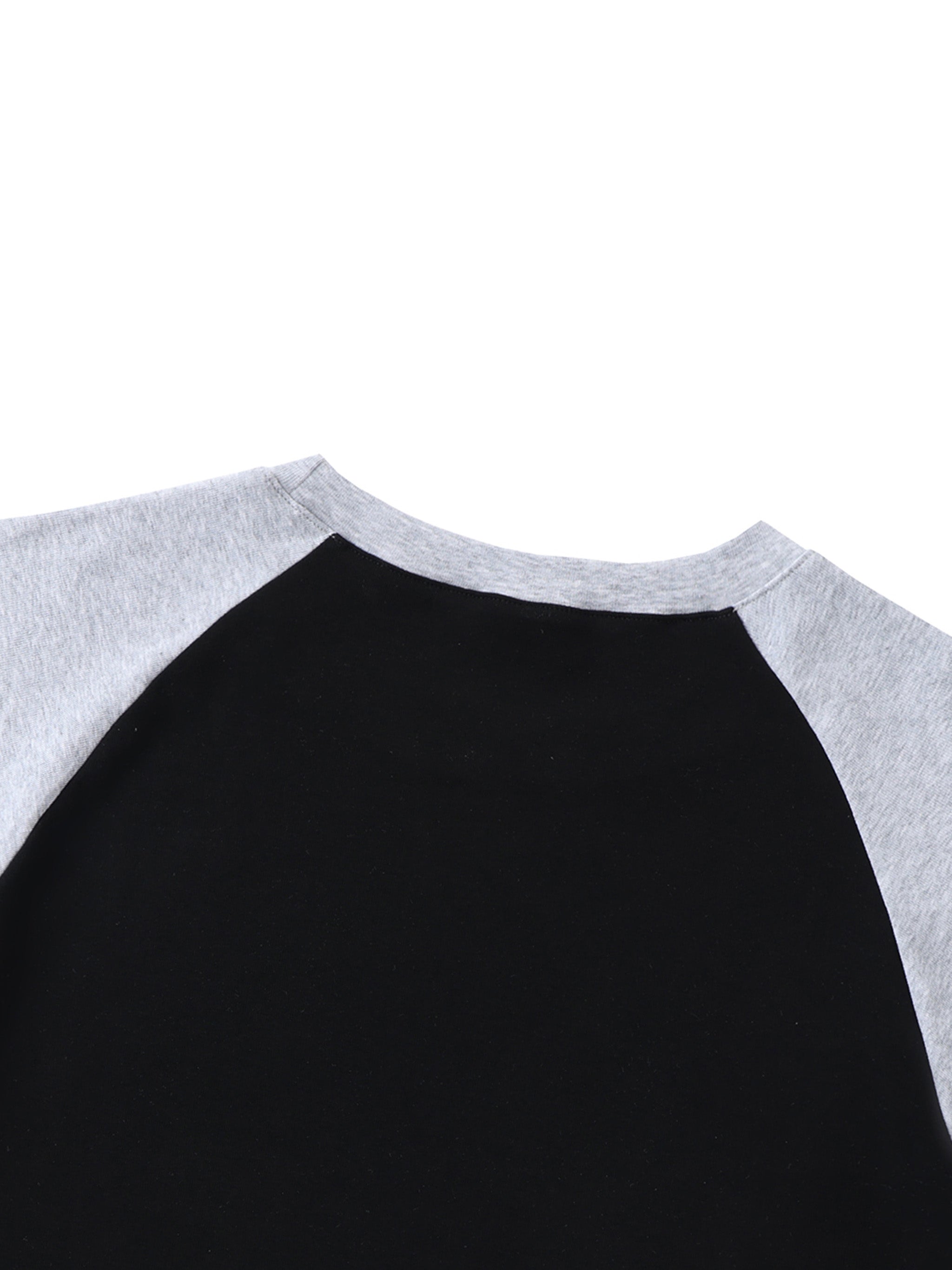 Wolvyn Color - Blocked Raglan Sleeve Crop Top - Wolvyn Apparel