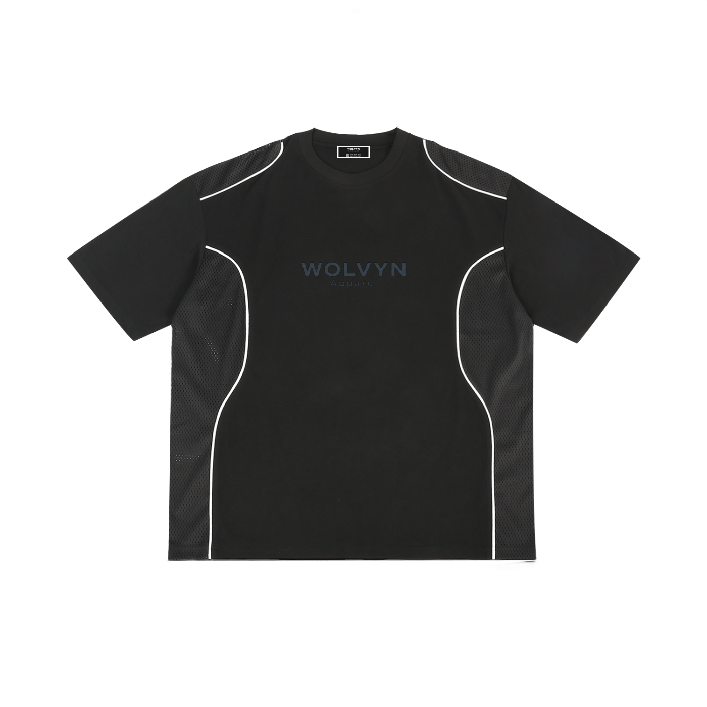 Wolvyn Contrast Piped Panel T-Shirt - Wolvyn Apparel