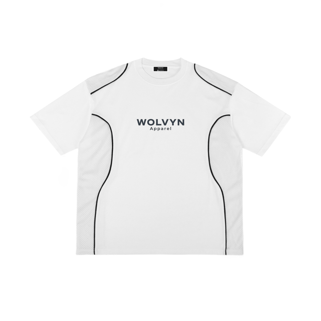 Wolvyn Contrast Piped Panel T-Shirt - Wolvyn Apparel