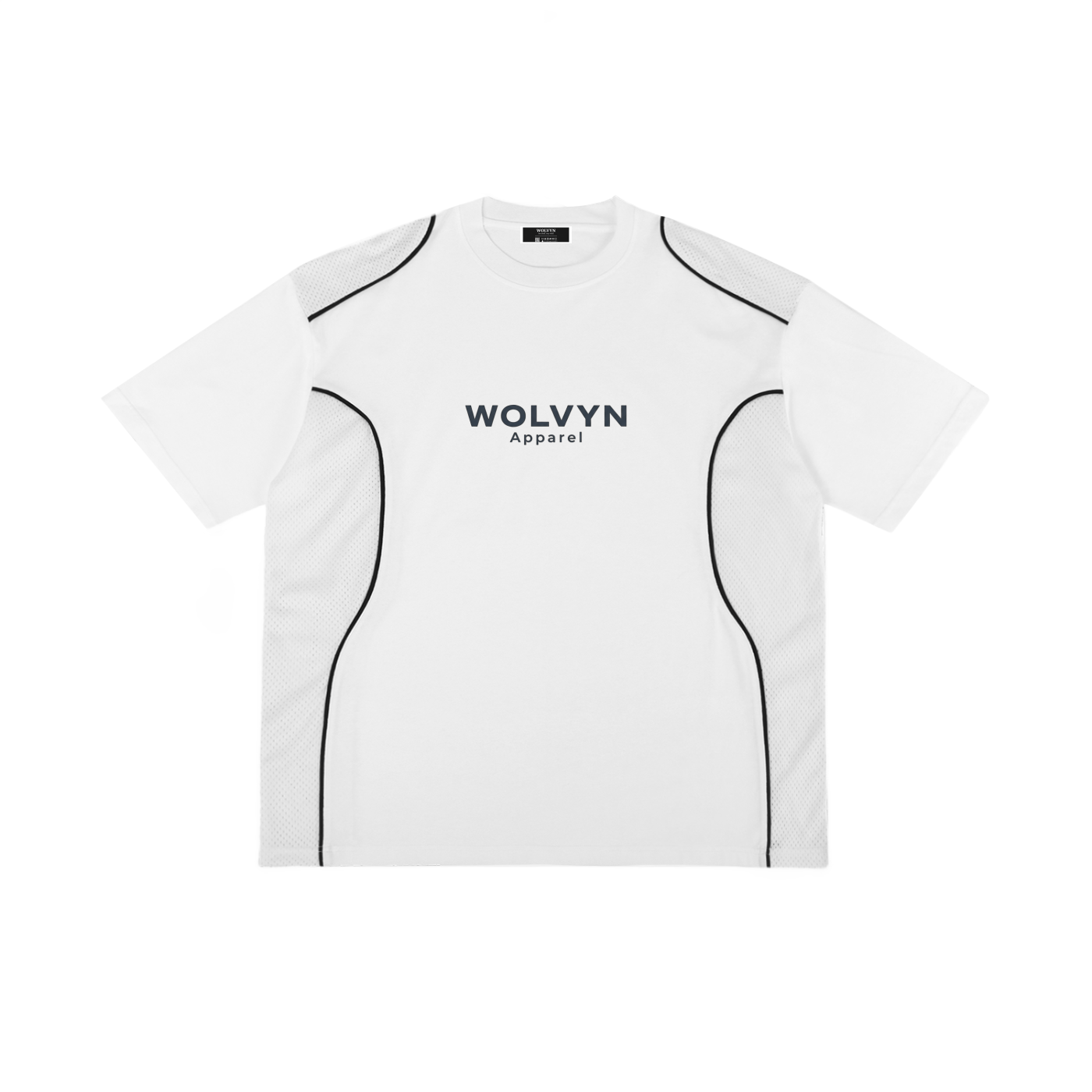 Wolvyn Contrast Piped Panel T-Shirt - Wolvyn Apparel