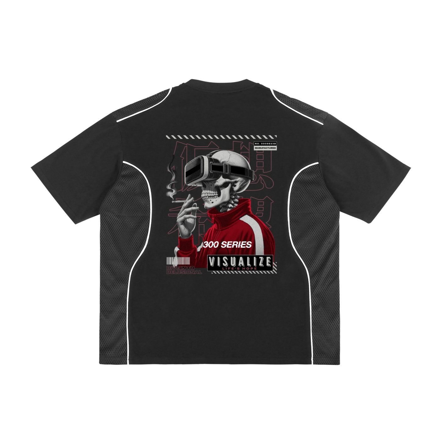 Wolvyn Contrast Piped Panel T-Shirt - Wolvyn Apparel