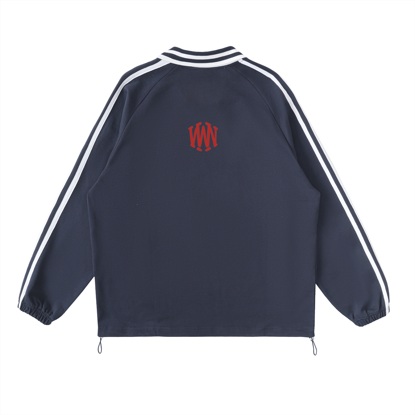 Wolvyn Contrast Striped Lapel Collar Sweatshirt - Wolvyn Apparel