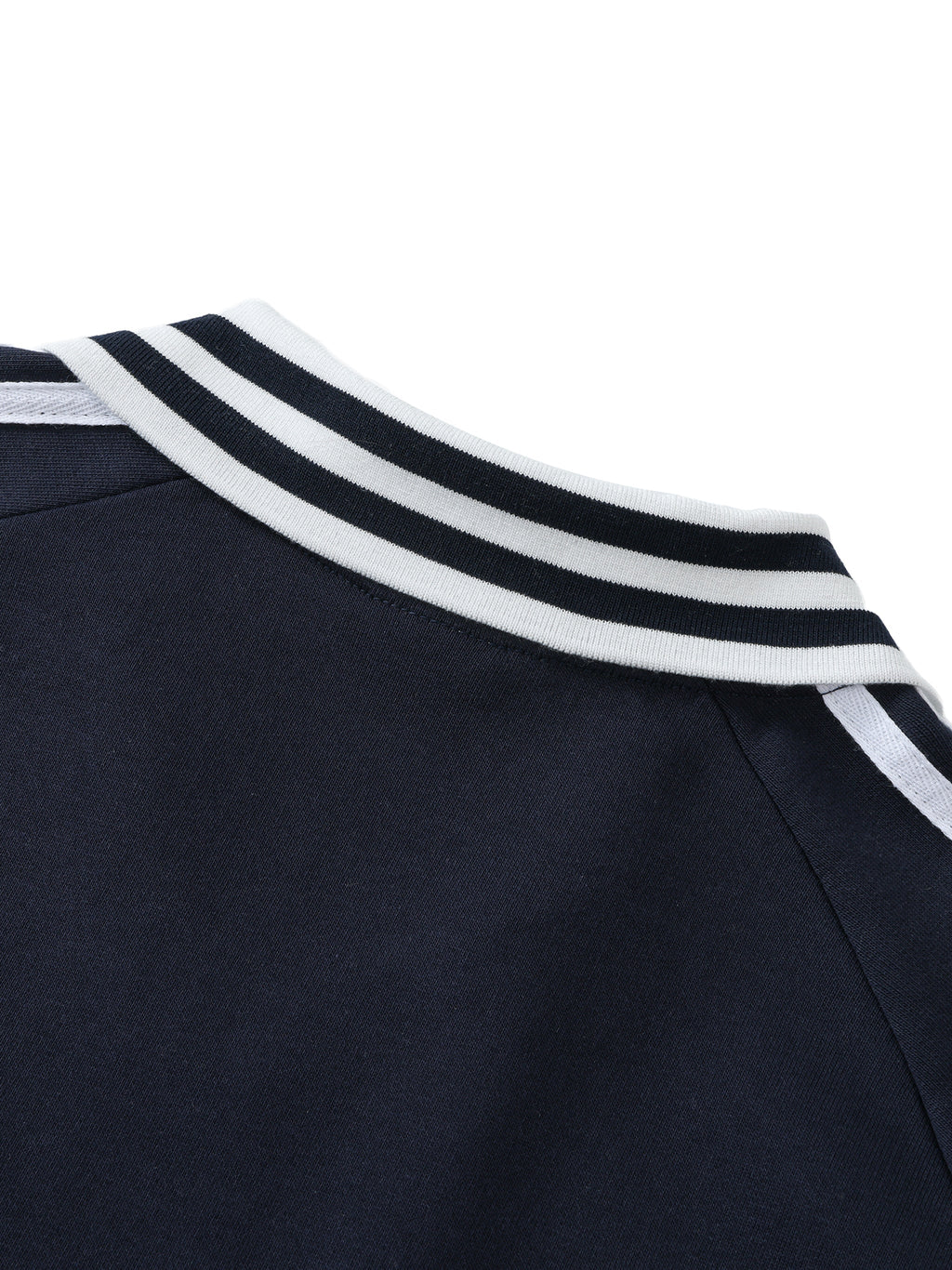 Wolvyn Contrast Striped Lapel Collar Sweatshirt - Wolvyn Apparel