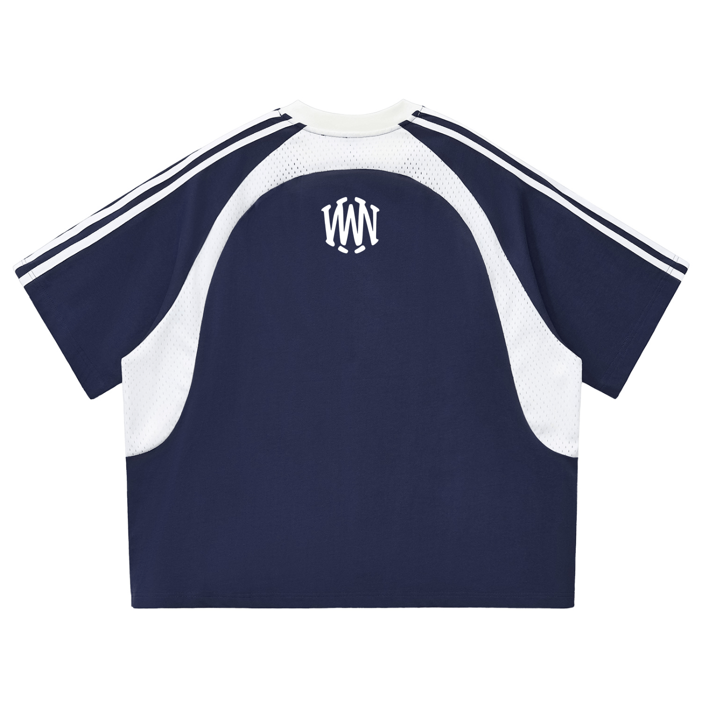 Wolvyn Contrast Stripes Panel Mesh T-shirt - Wolvyn Apparel