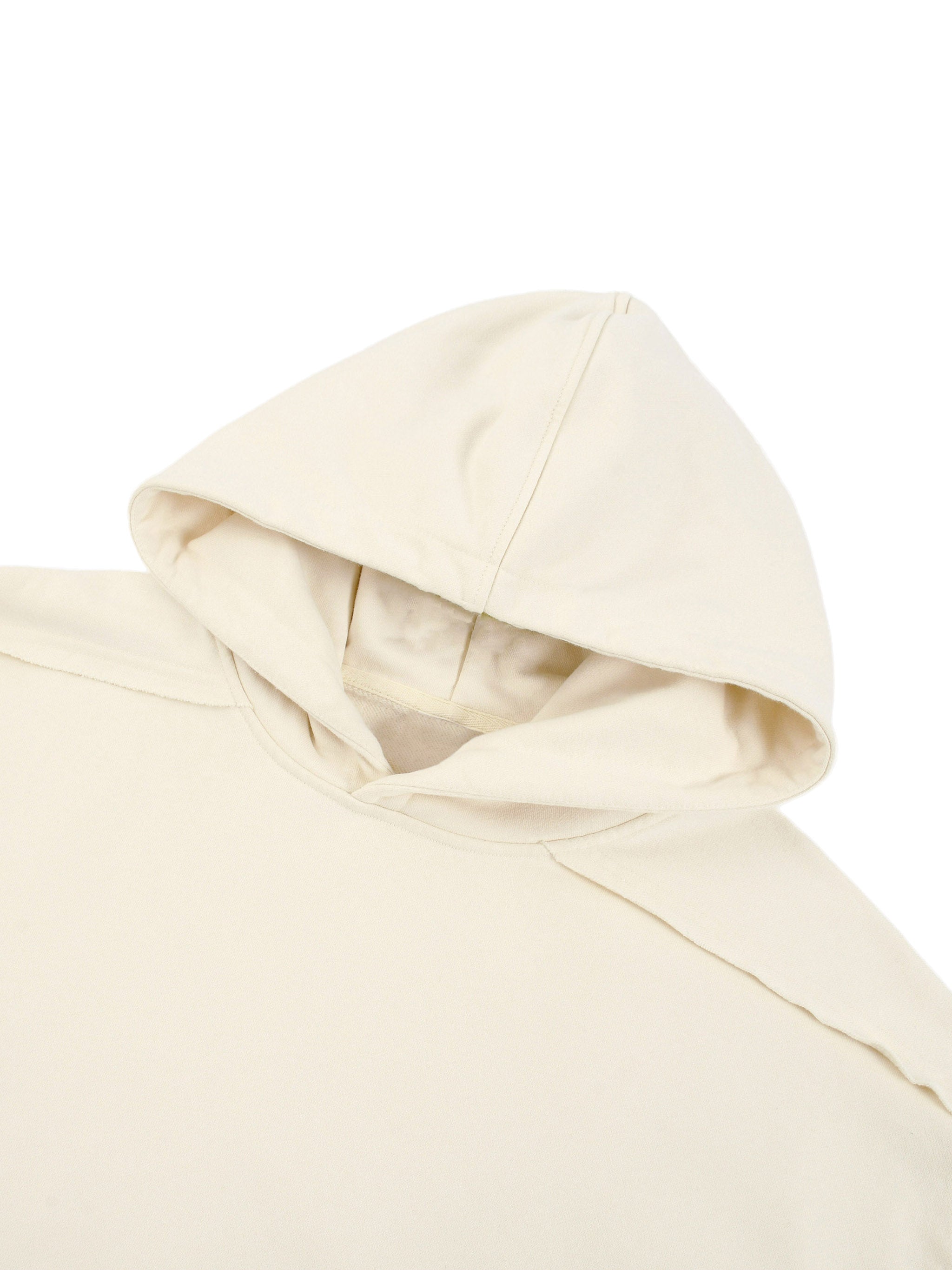 Wolvyn Contrast Tape Raw Edge Double Layered Hoodie - Wolvyn Apparel