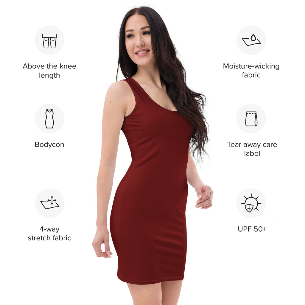 Wolvyn Crimson Bodycon dress - Wolvyn Apparel