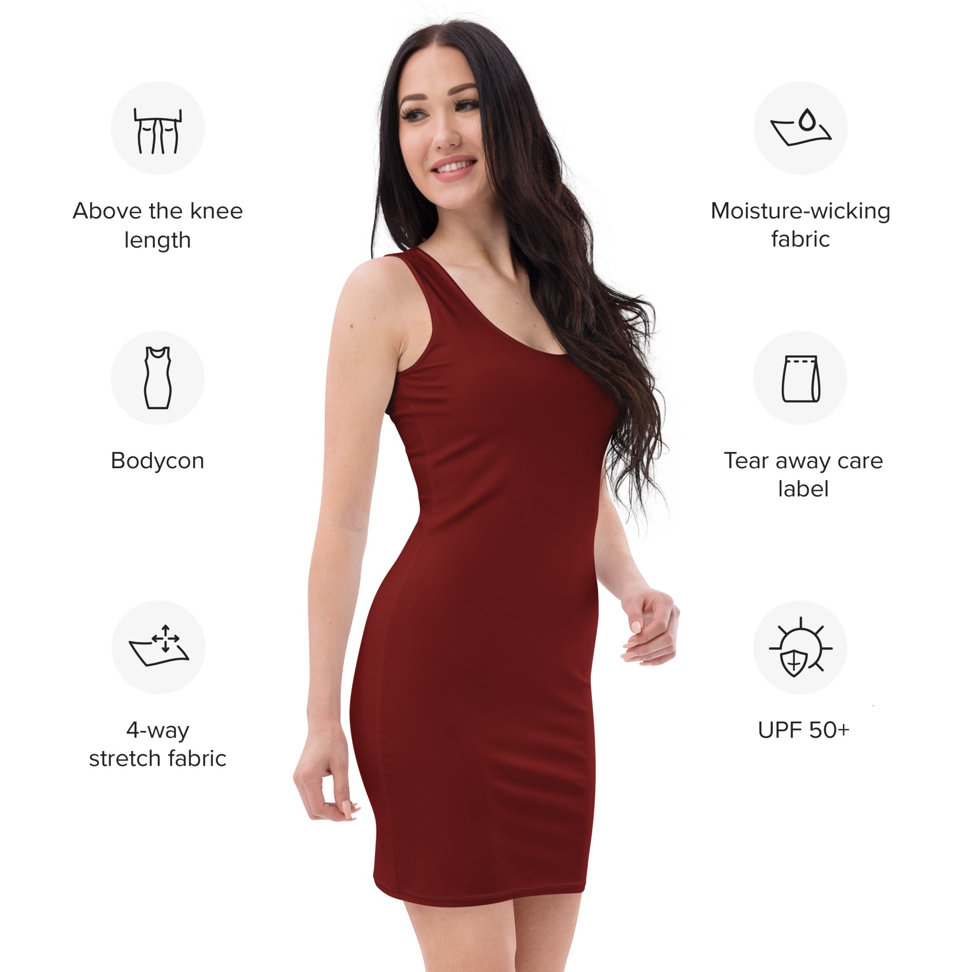 Wolvyn Crimson Bodycon dress - Wolvyn Apparel