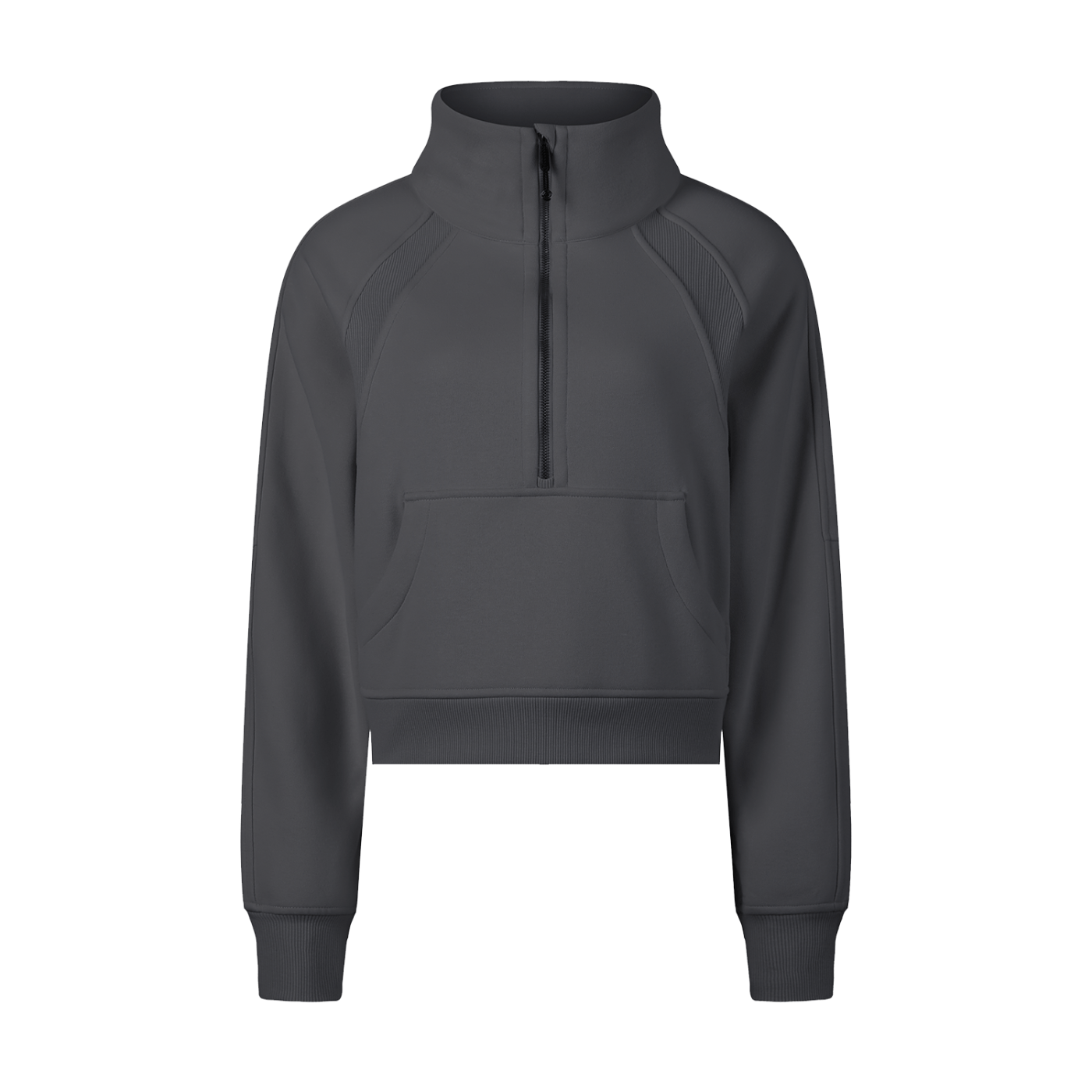 Wolvyn Cropped Half - Zip Sweatshirt - Wolvyn Apparel