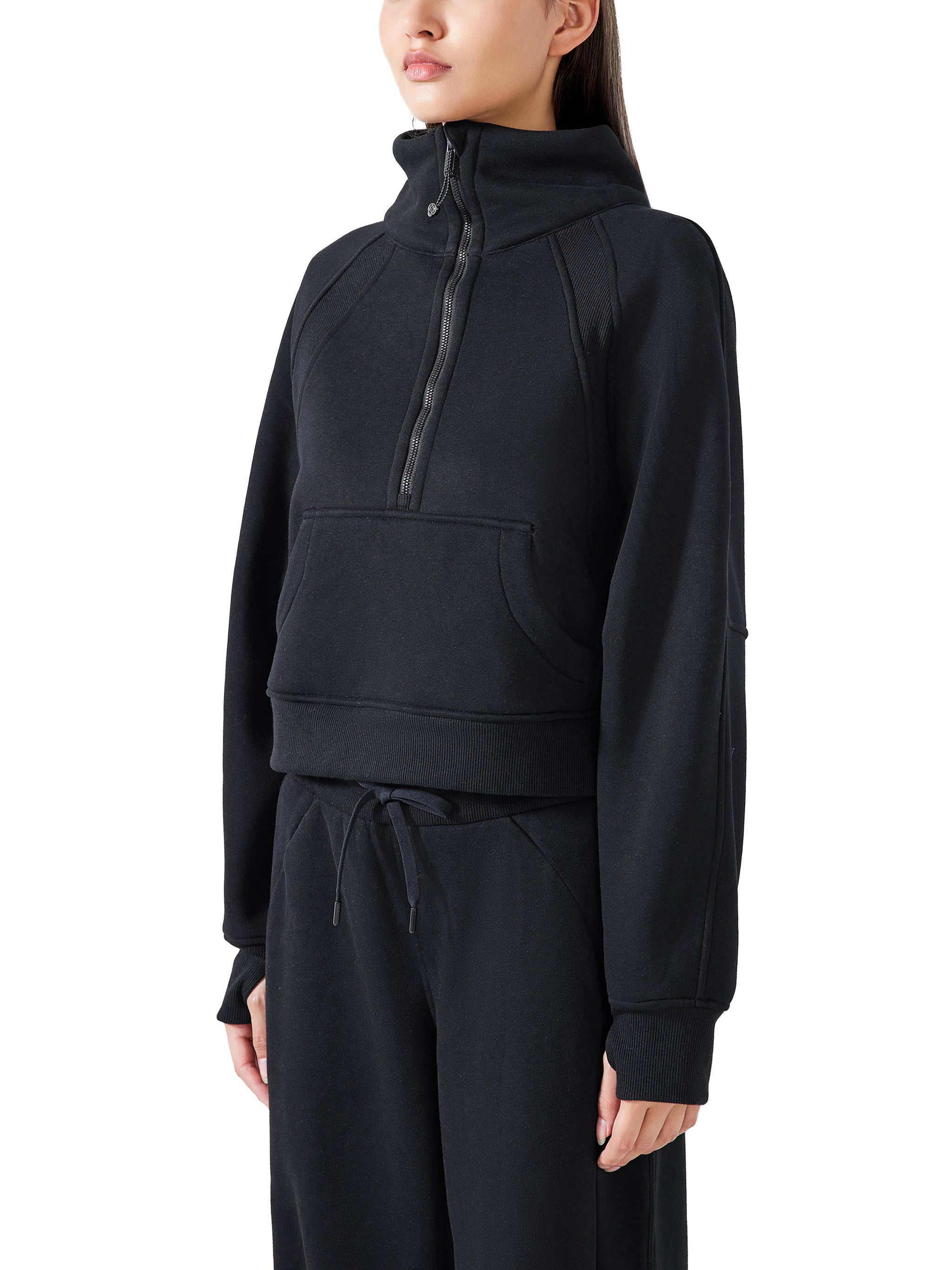 Wolvyn Cropped Half - Zip Sweatshirt - Wolvyn Apparel
