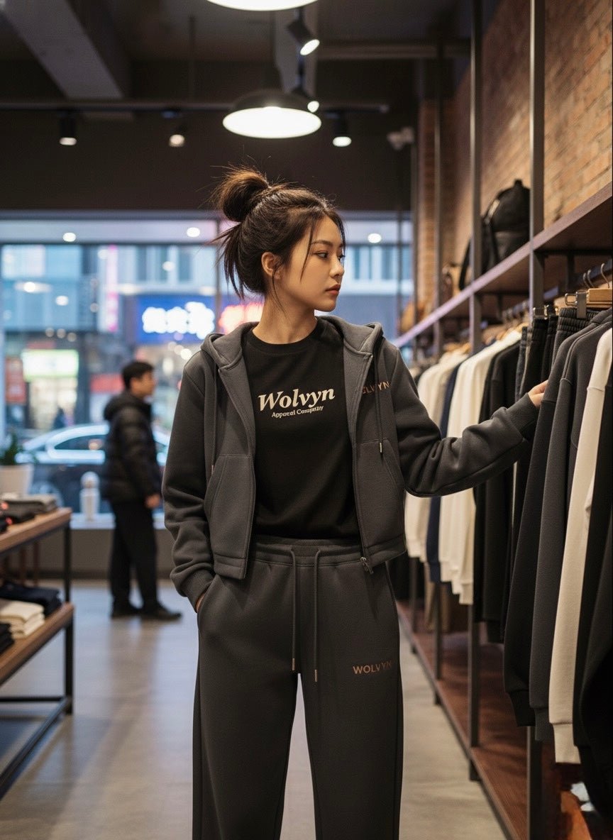 Wolvyn Cropped Zip - Up Hoodie - Wolvyn Apparel