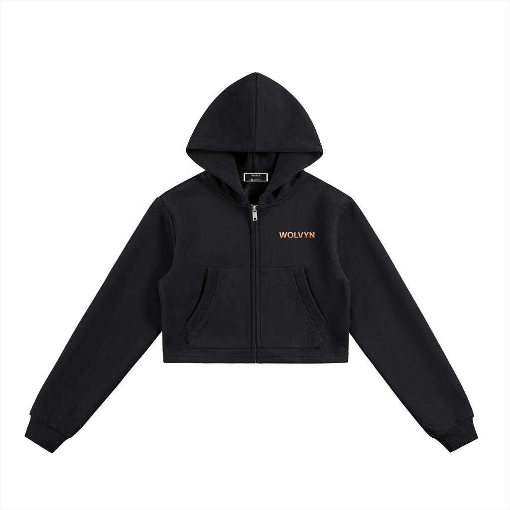 Wolvyn Cropped Zip - Up Hoodie - Wolvyn Apparel