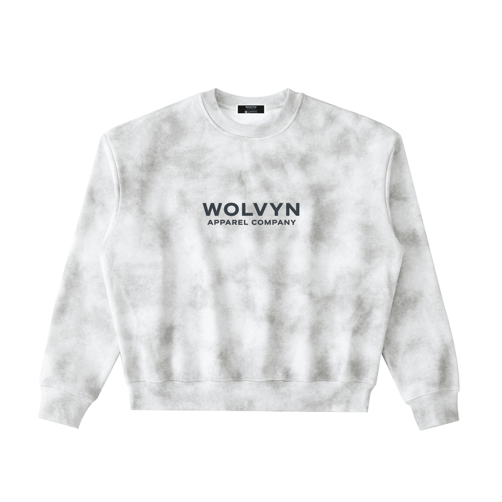Wolvyn Dirty Washed Boxy Fleeced Sweatshirt - Wolvyn Apparel