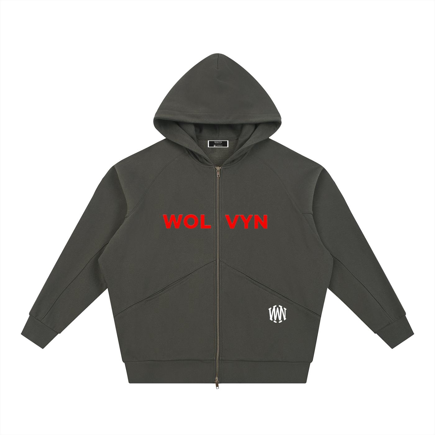 Wolvyn Dolman Sleeve Zip - Through Fleece Hoodie - Wolvyn Apparel