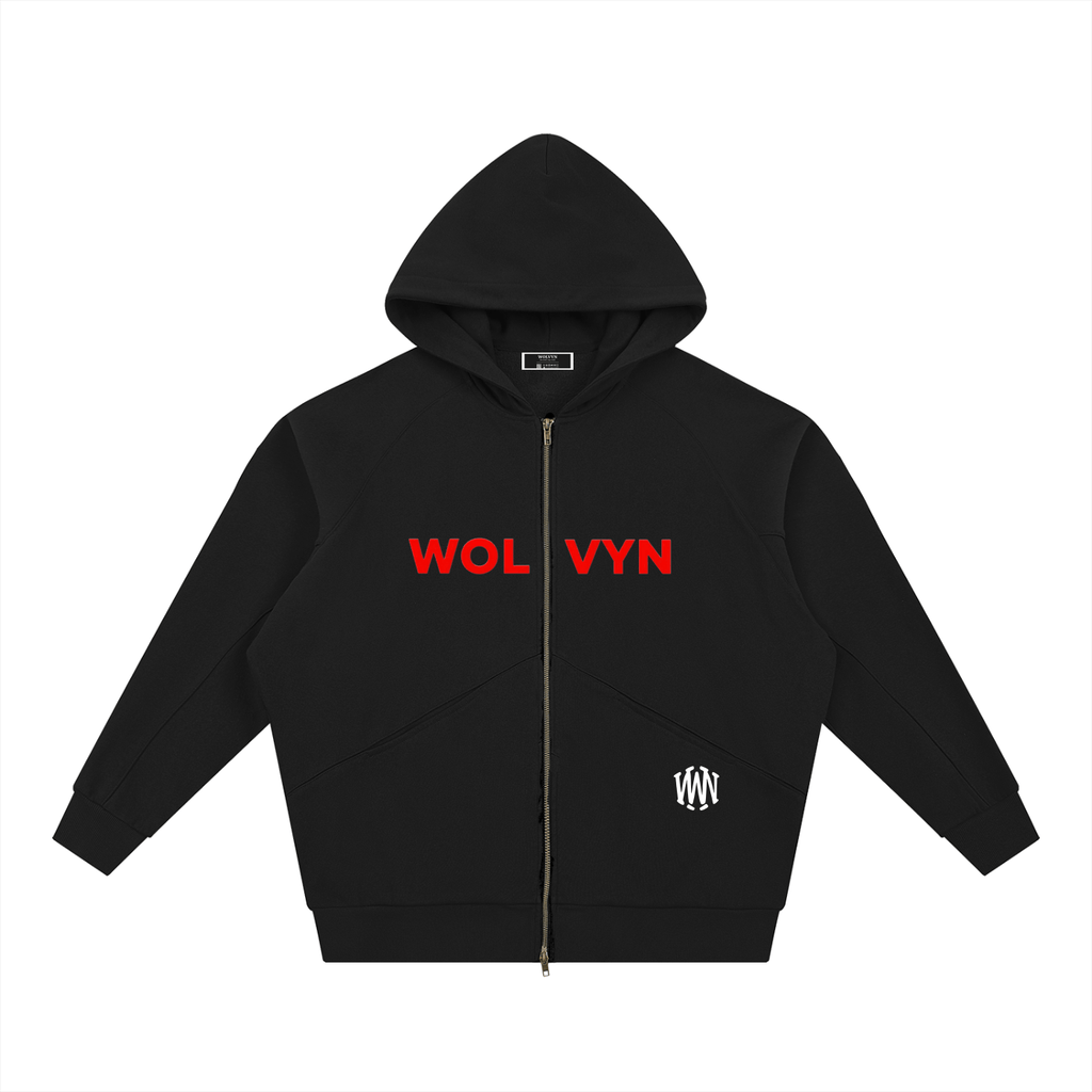 Wolvyn Dolman Sleeve Zip - Through Fleece Hoodie - Wolvyn Apparel