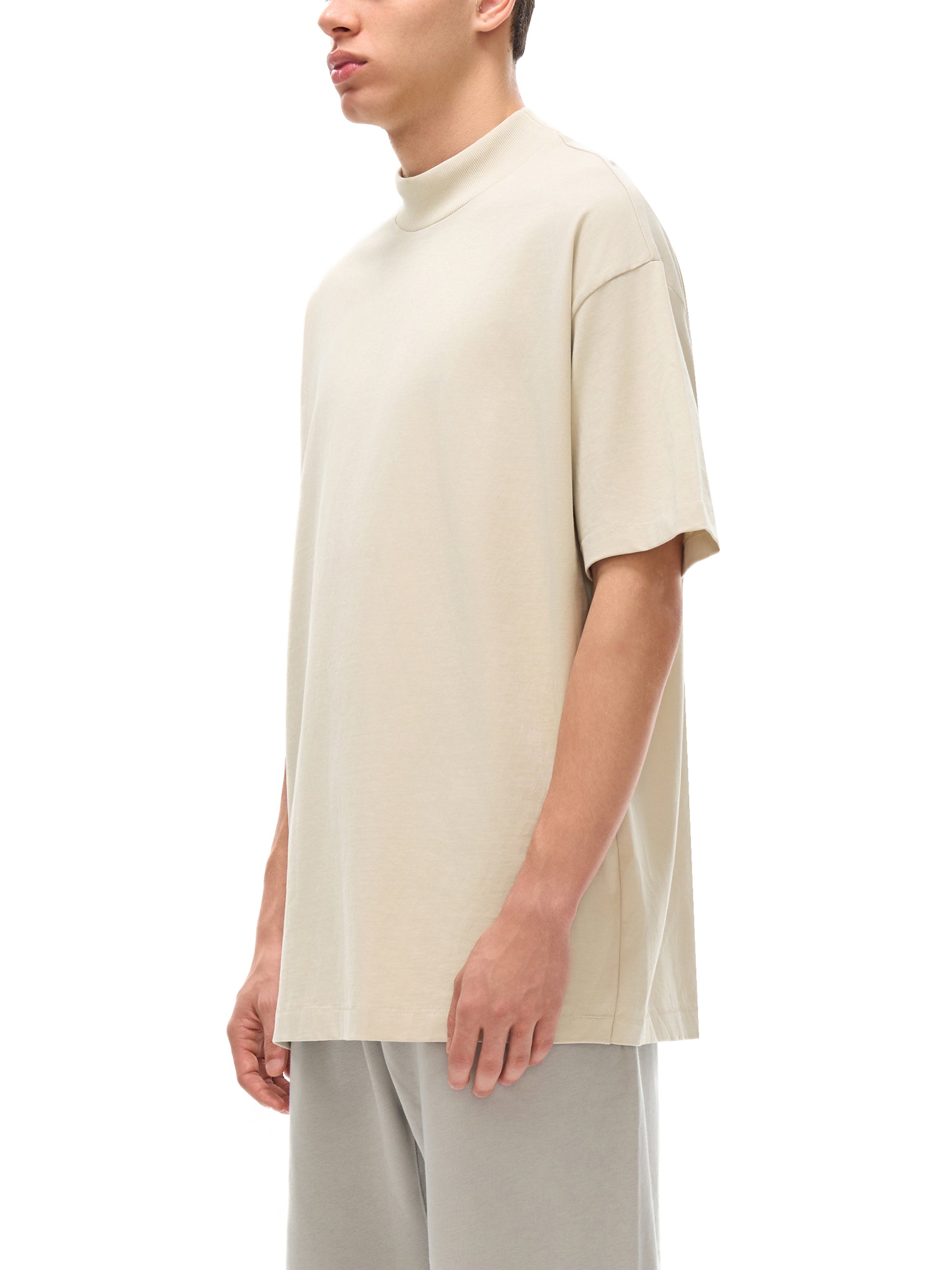 Wolvyn Essential Mock Neck Cotton T-Shirt - Wolvyn Apparel