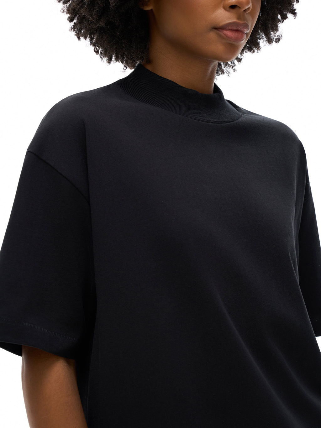 Wolvyn Essential Mock Neck Cotton T-Shirt - Wolvyn Apparel