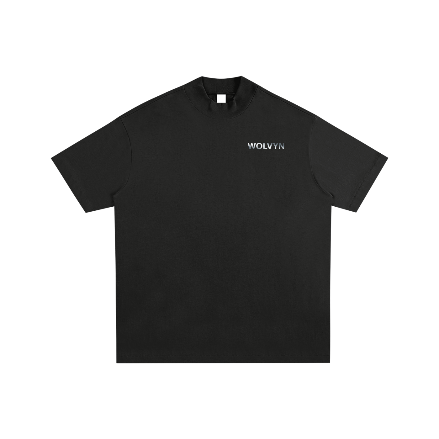Wolvyn Essential Mock Neck Cotton T-Shirt - Wolvyn Apparel