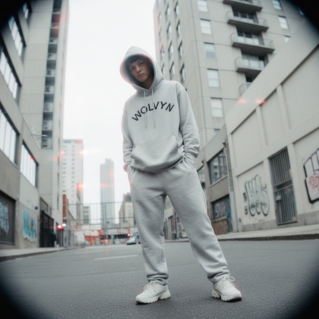 Wolvyn Essential Oversized Hoodie unisex loose fit hooded sweatshirt 85% cotton 15% polyester kangaroo pocket