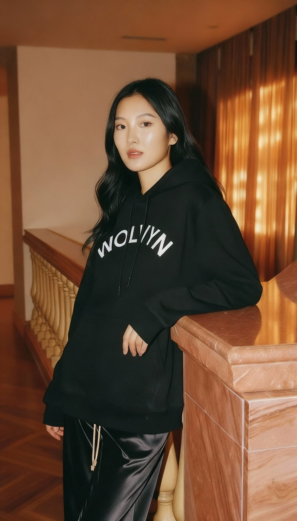 Wolvyn Everyday Essential Oversized Hoodie unisex loose fit 85% cotton 15% polyester 320 g/m² drawstring hood kangaroo pocket