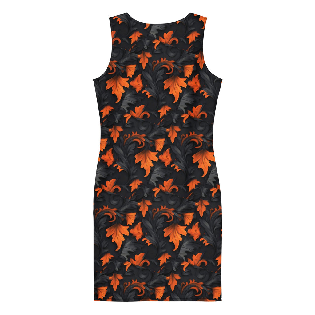 Wolvyn Fall Leaves Bodycon dress - Wolvyn Apparel