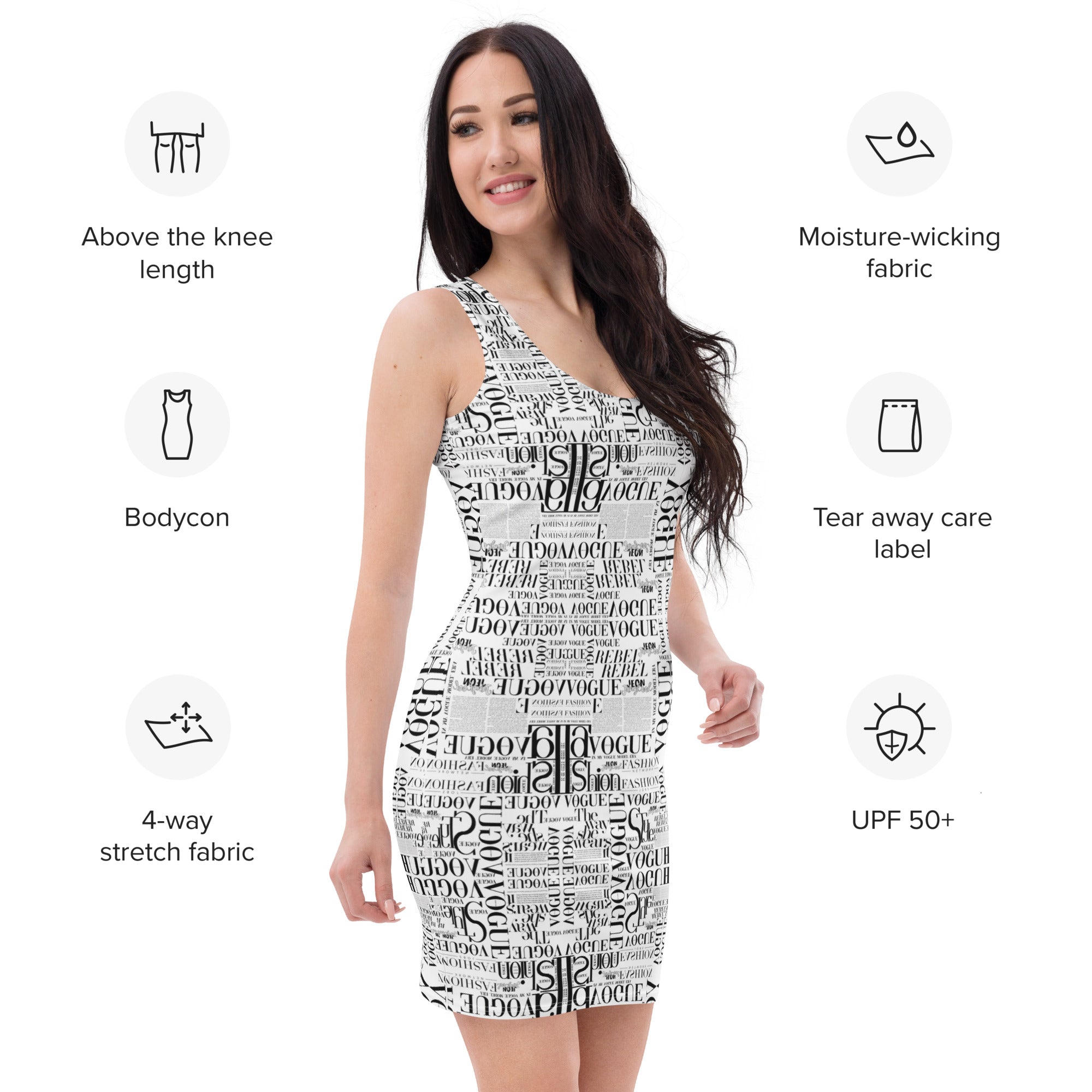 Wolvyn Fashion Vogue Bodycon dress - Wolvyn Apparel