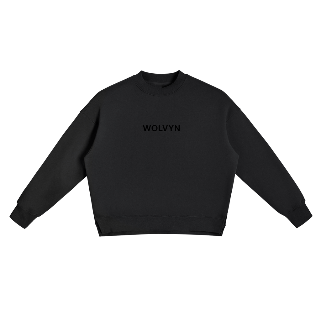 Wolvyn Fleece Side Slit Crewneck Sweatshirt - Wolvyn Apparel