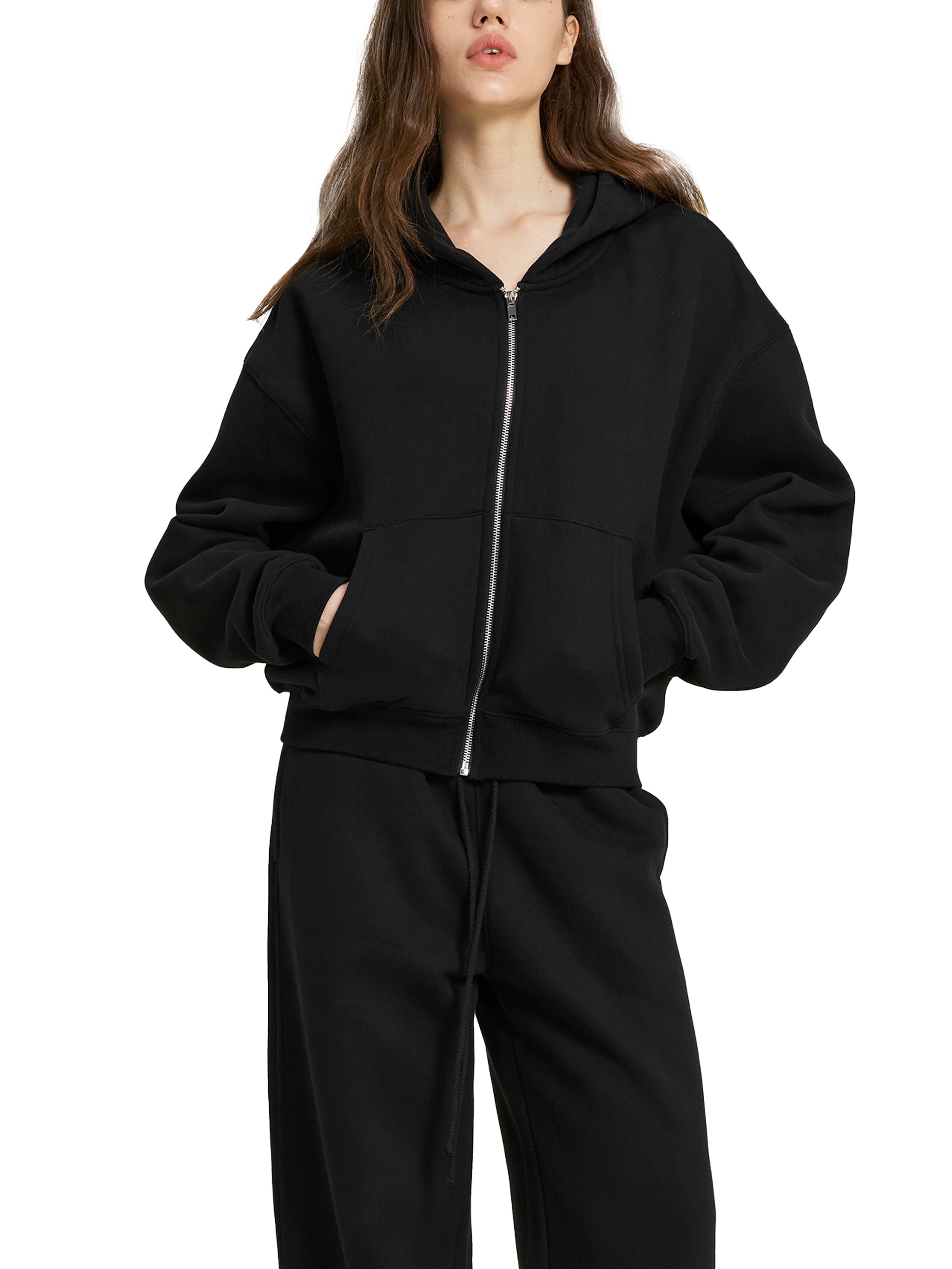 Wolvyn Fleece Zip - Up Boxy Hoodie - Wolvyn Apparel