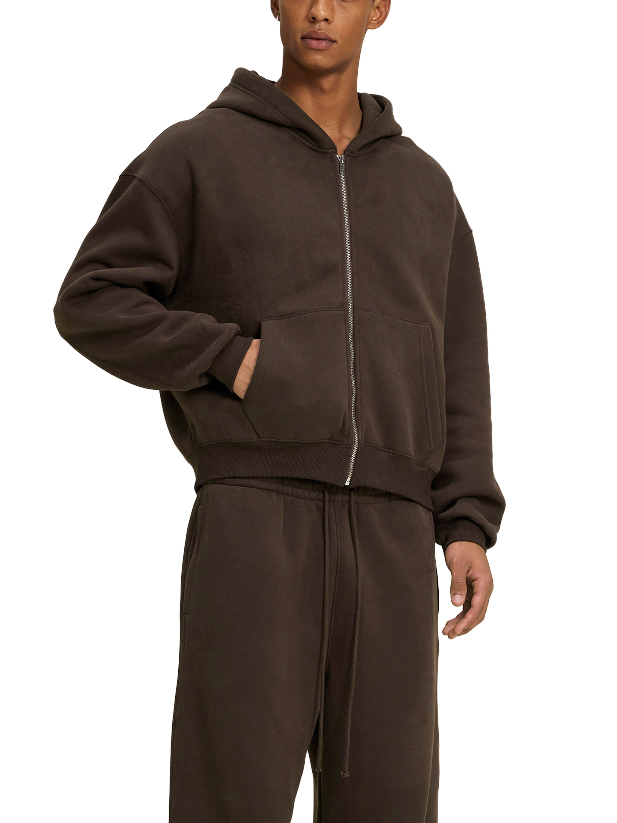 Wolvyn Fleece Zip - Up Boxy Hoodie - Wolvyn Apparel
