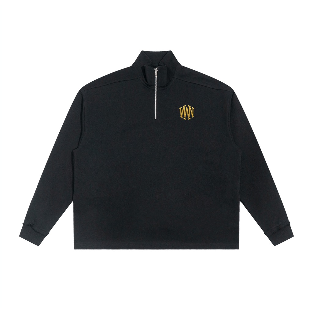 Wolvyn Half - Zip Rolled Edge Fleece Sweatshirt - Wolvyn Apparel