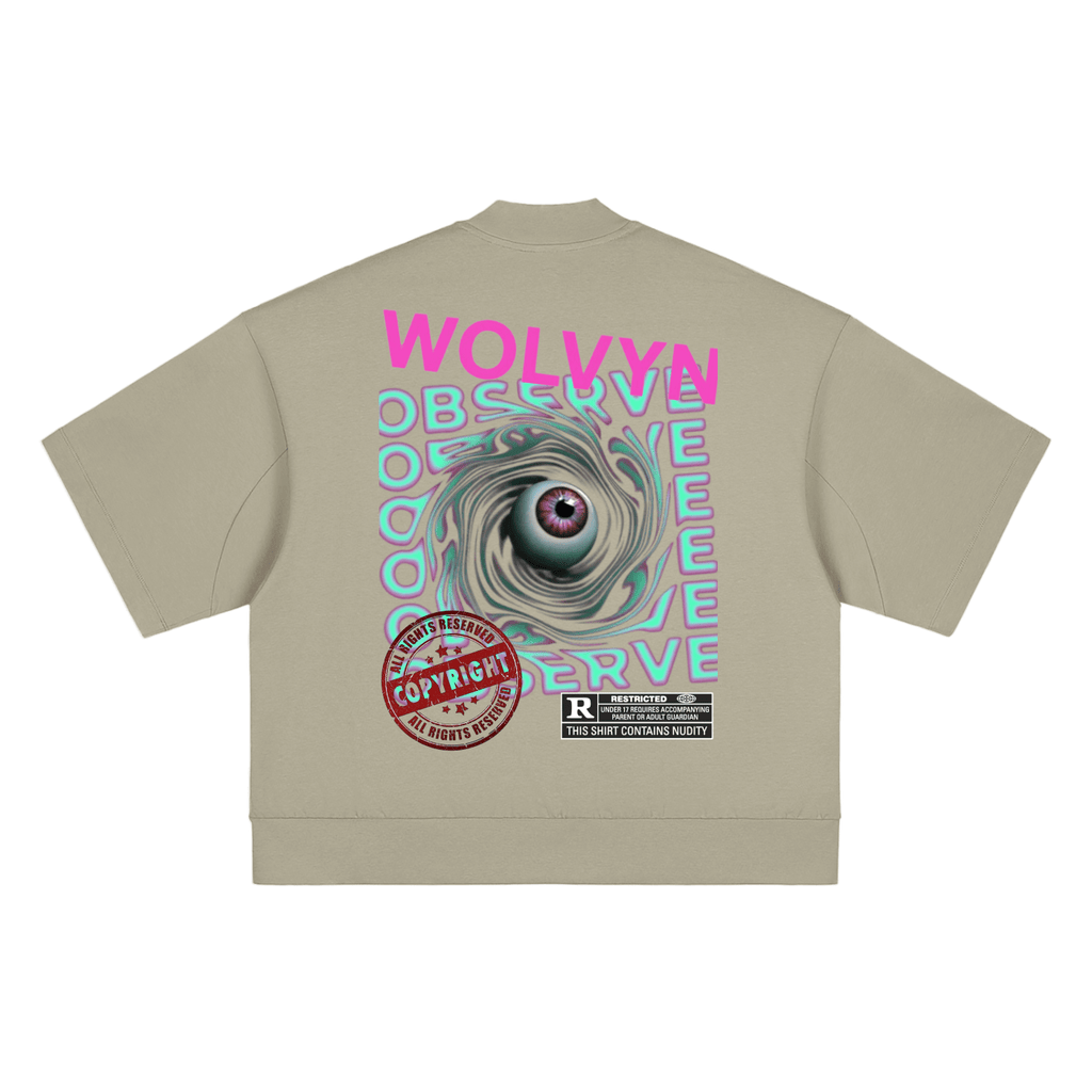 Wolvyn Heavyweight Oversized Mock Neck T-shirt - Wolvyn Apparel