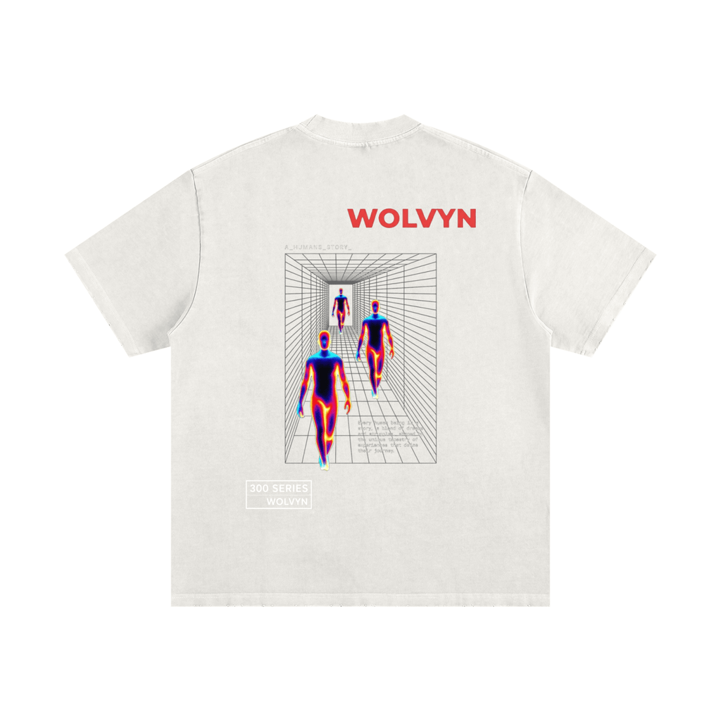 Wolvyn Heavyweight Vintage Washed Frayed T-Shirt - Wolvyn Apparel