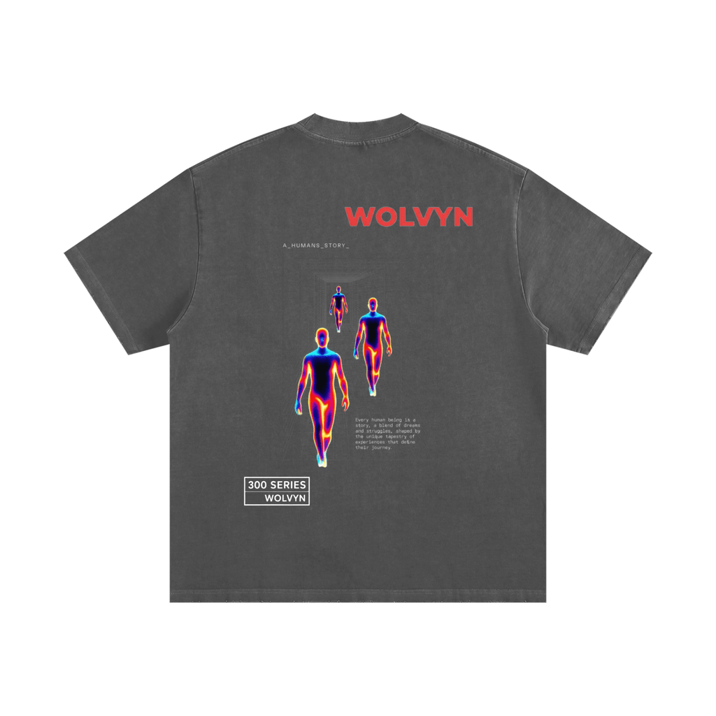 Wolvyn Heavyweight Vintage Washed Frayed T-Shirt - Wolvyn Apparel