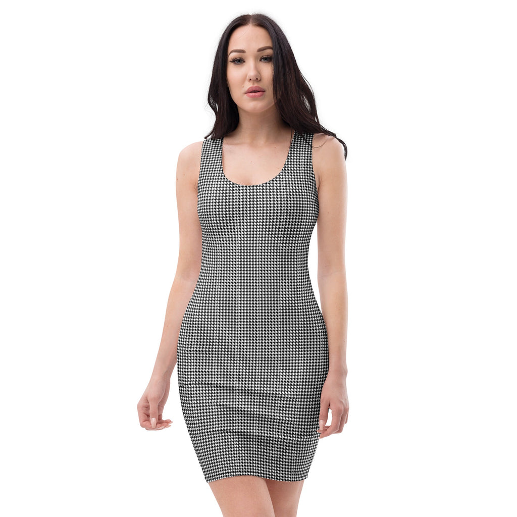 Wolvyn Houndstooth Bodycon dress - Wolvyn Apparel