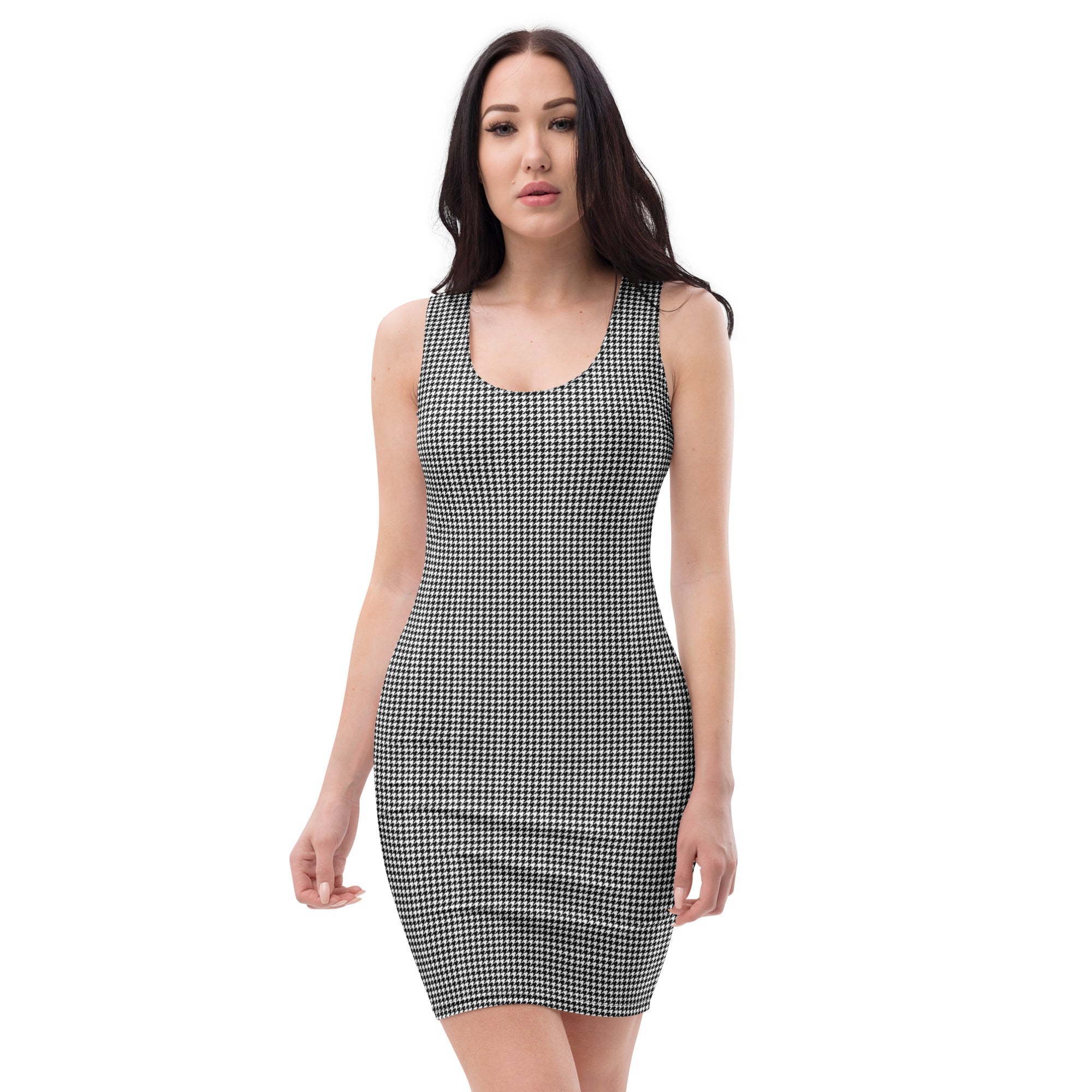 Wolvyn Houndstooth Bodycon dress - Wolvyn Apparel
