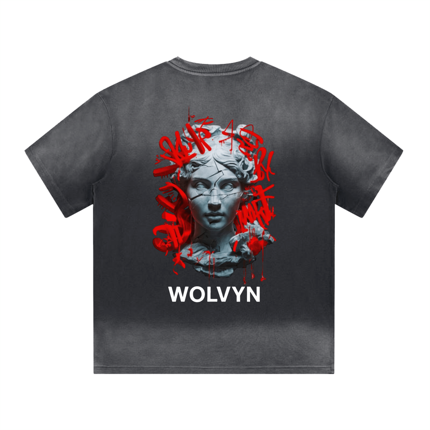 Wolvyn “I” Shape Gradient Washed T-Shirt - Wolvyn Apparel