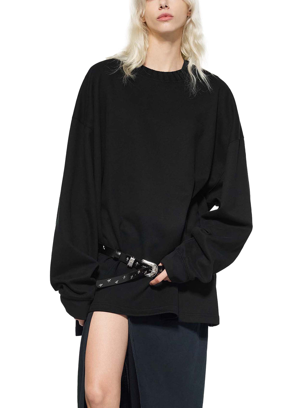 Wolvyn Knitted Round Neck Oversize Sweatshirt - Wolvyn Apparel