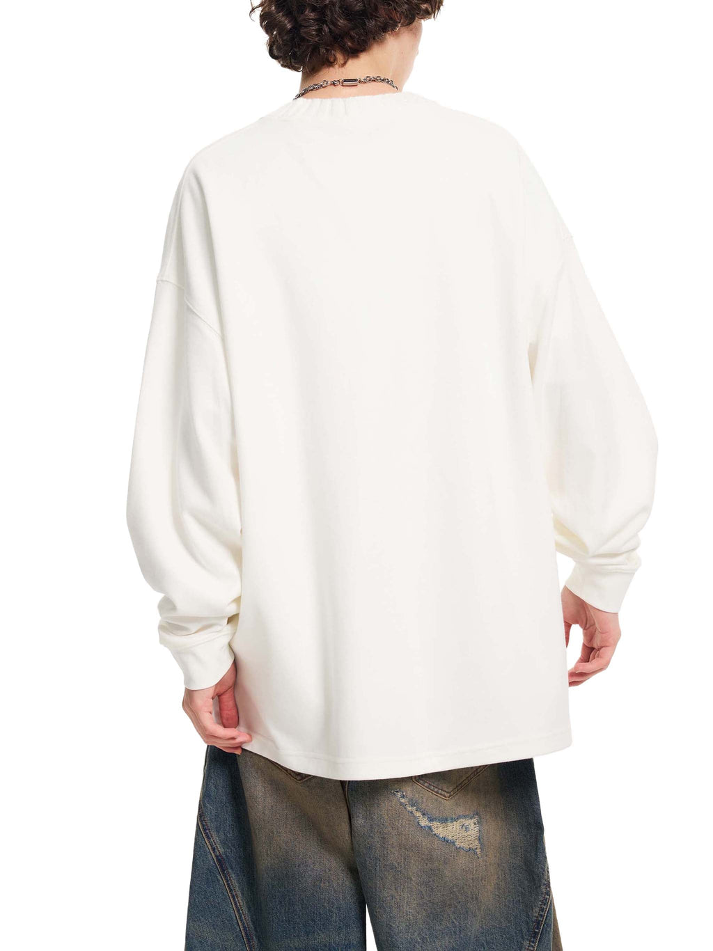 Wolvyn Knitted Round Neck Oversize Sweatshirt - Wolvyn Apparel