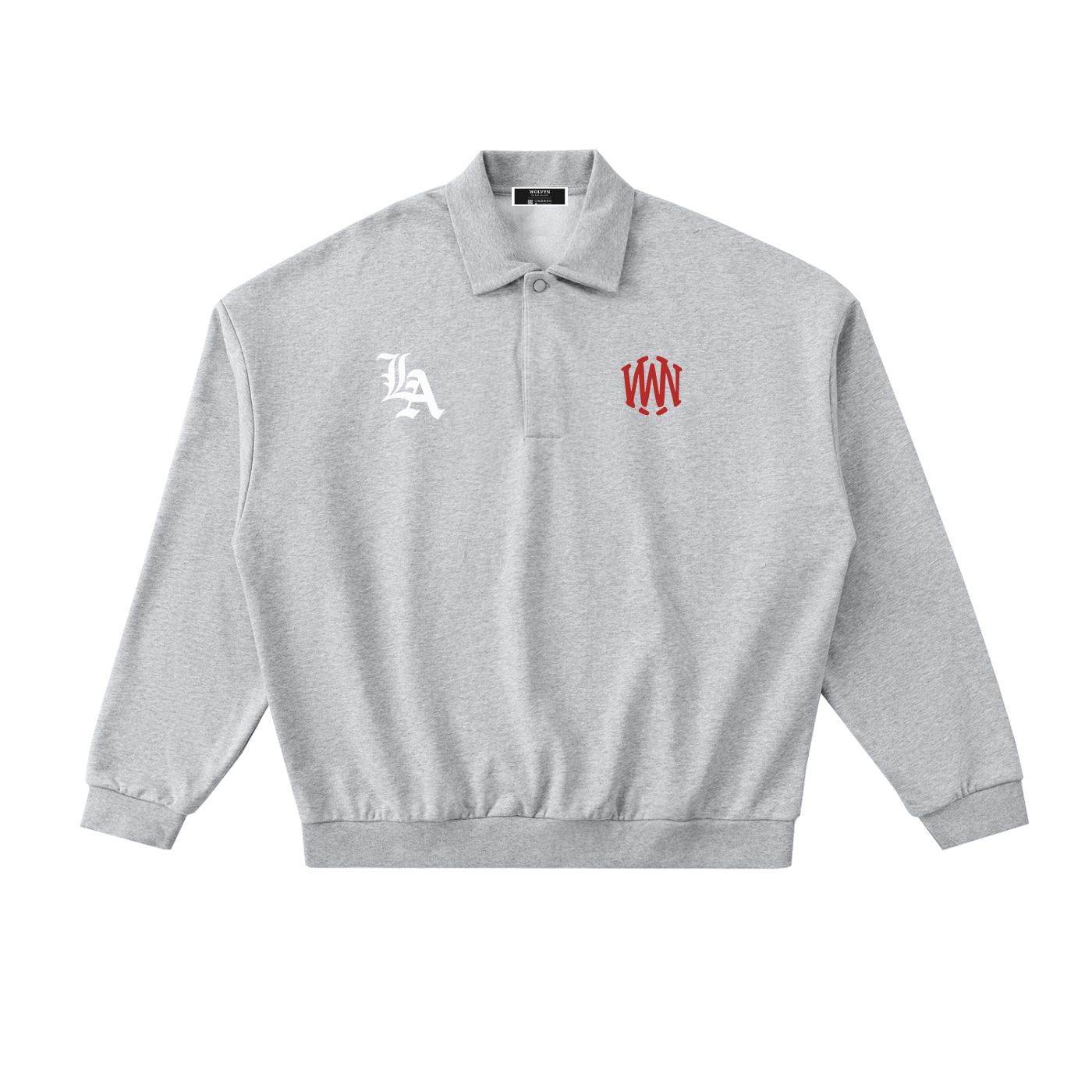 Wolvyn “LA” Heavyweight Fleece Polo Sweatshirt - Wolvyn Apparel
