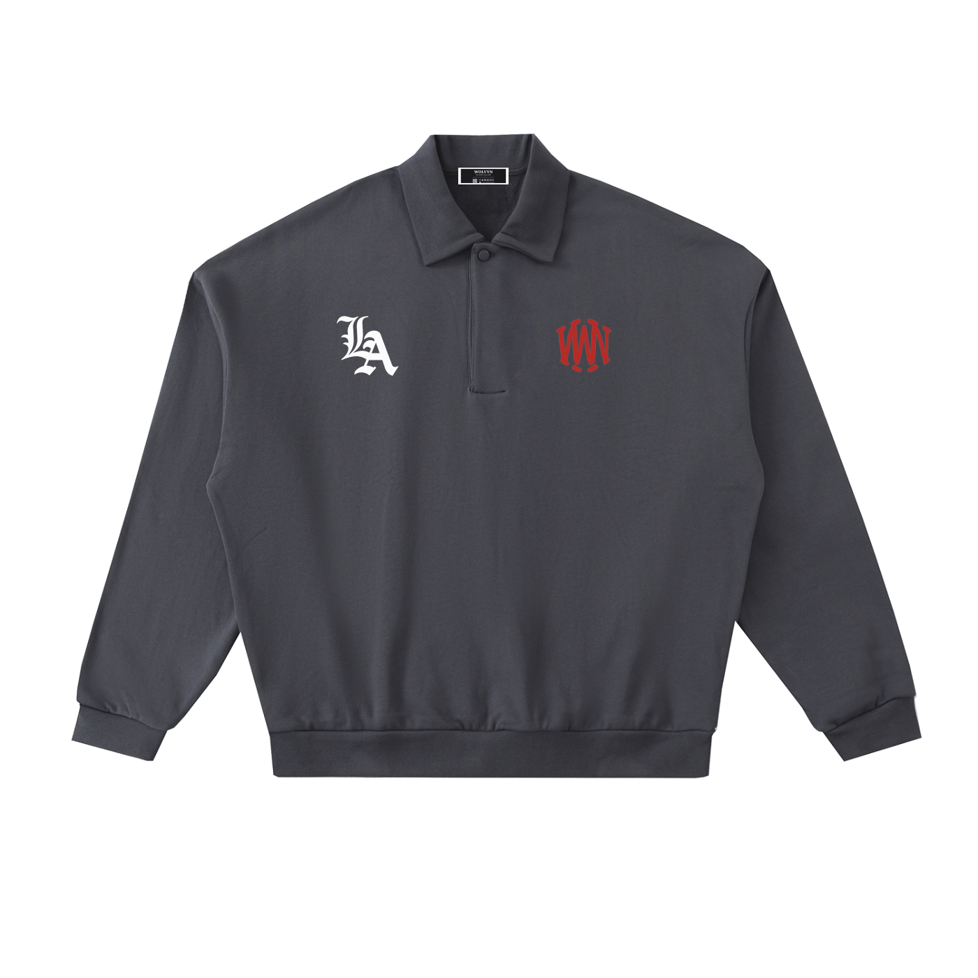 Wolvyn “LA” Heavyweight Fleece Polo Sweatshirt - Wolvyn Apparel
