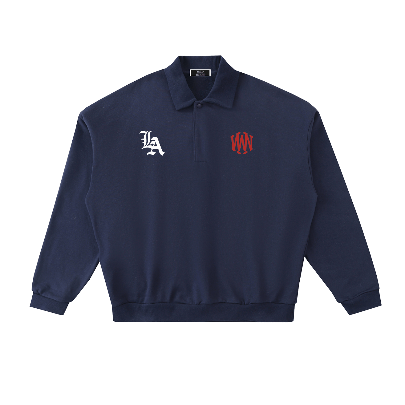 Wolvyn “LA” Heavyweight Fleece Polo Sweatshirt - Wolvyn Apparel
