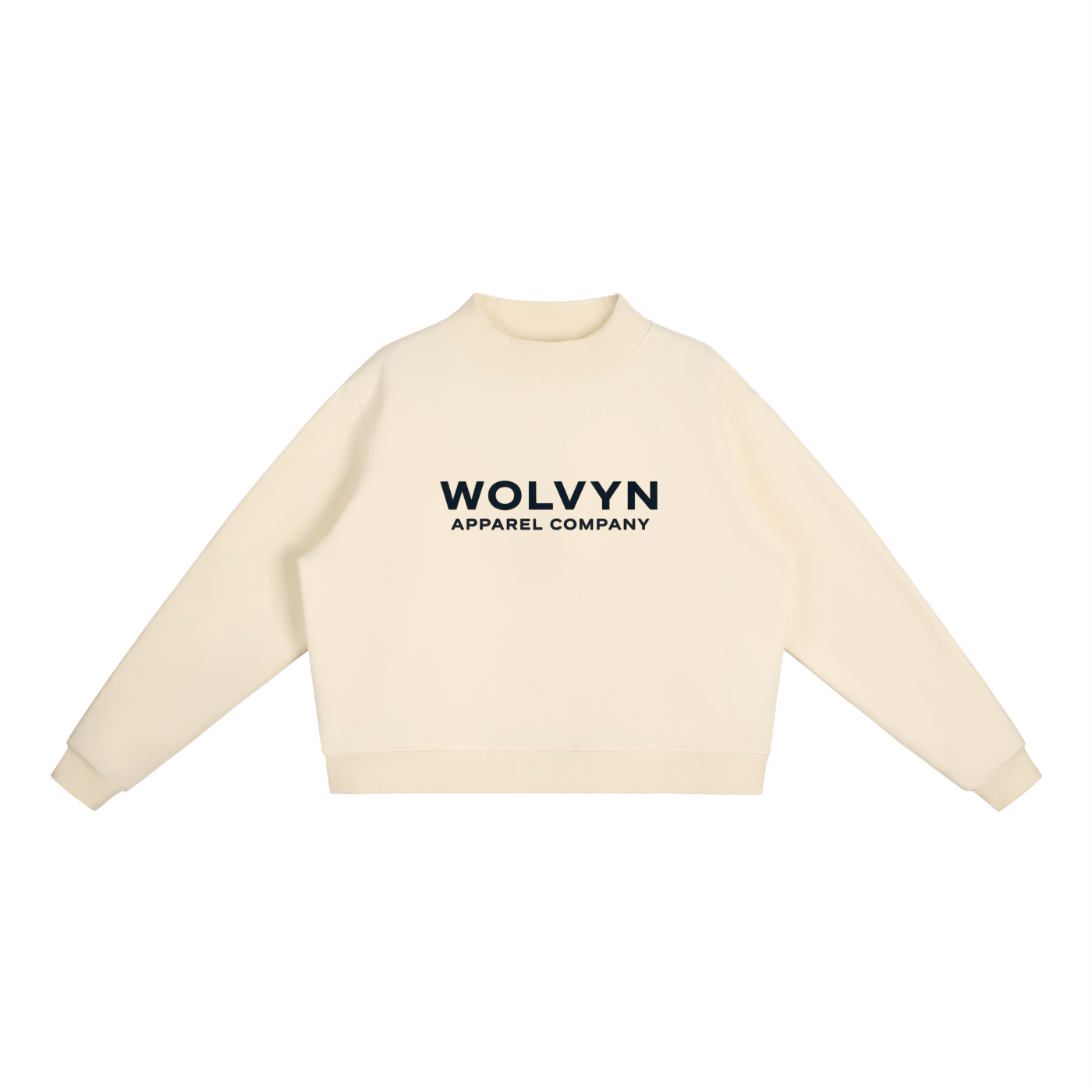 Wolvyn Luxe Fleece Mock - Neck Crew Sweatshirt - Loungeset (Link in description to add bottom) - Wolvyn Apparel