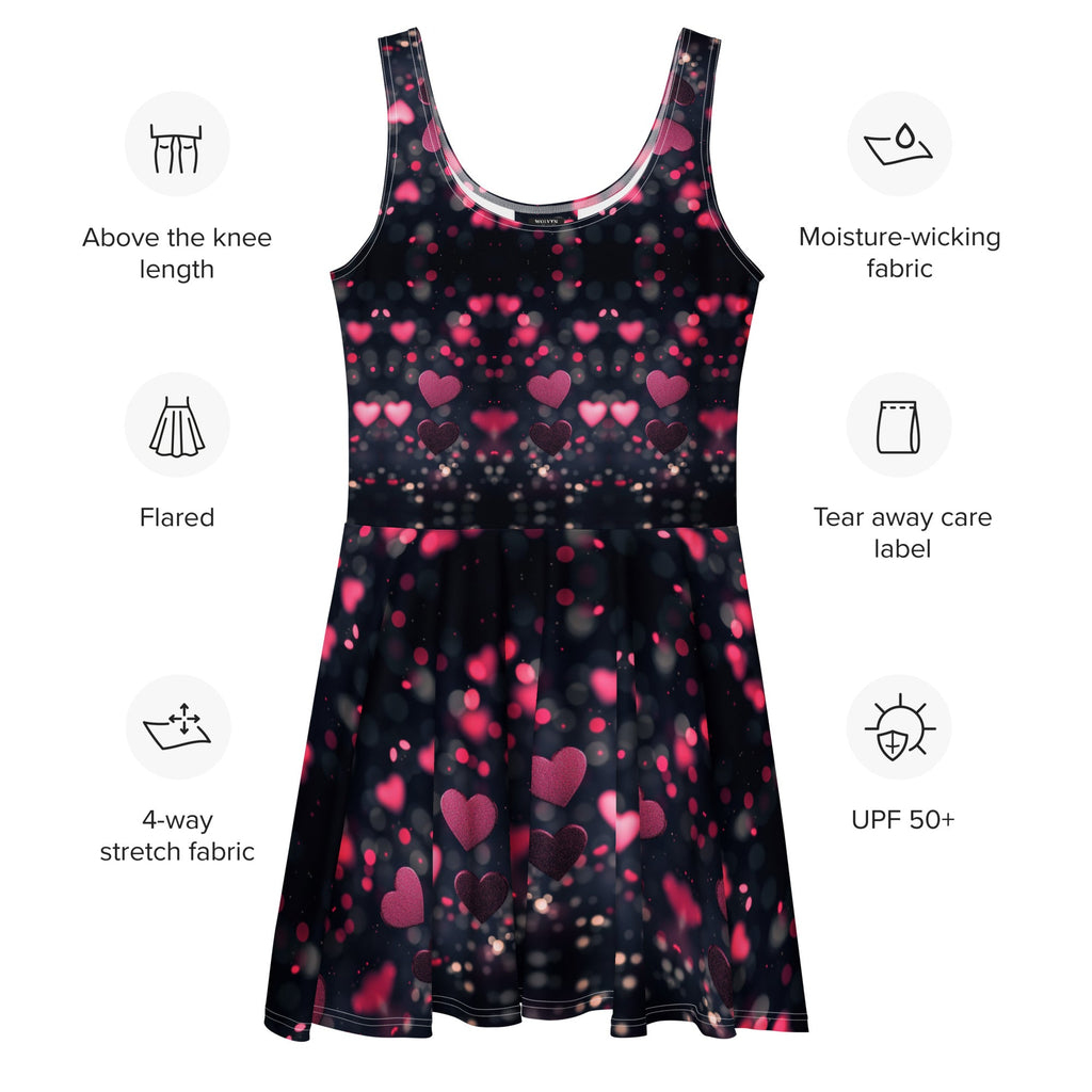 Wolvyn Many Hearts Skater Dress - Wolvyn Apparel