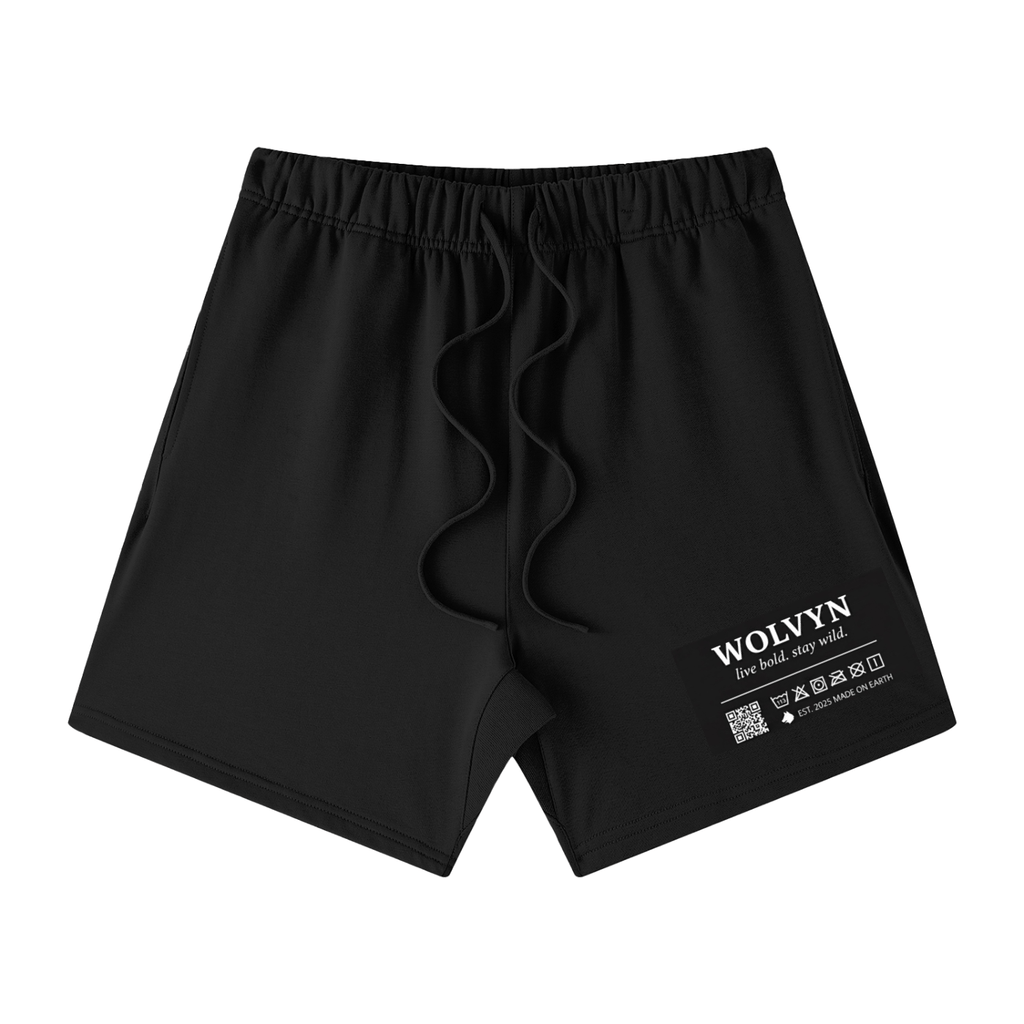 Wolvyn Neck Tag Earth Tone Loose Fit Cotton Shorts - Wolvyn Apparel