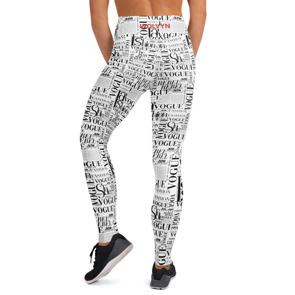 Wolvyn News Yoga Leggings - Wolvyn Apparel